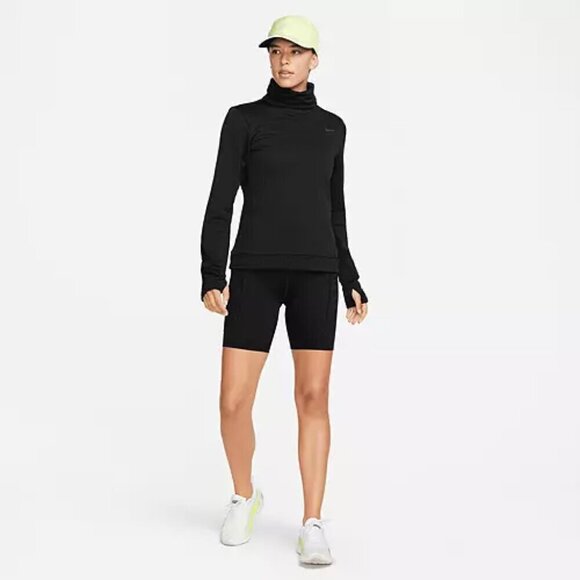 NWT Nike Therma Fit Element Swift Turtleneck Black Running Top - Picture 2 of 14